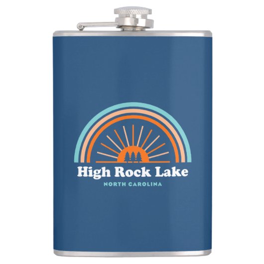 High Rock Lake North Carolina Rainbow Flachmann (Vorderseite)
