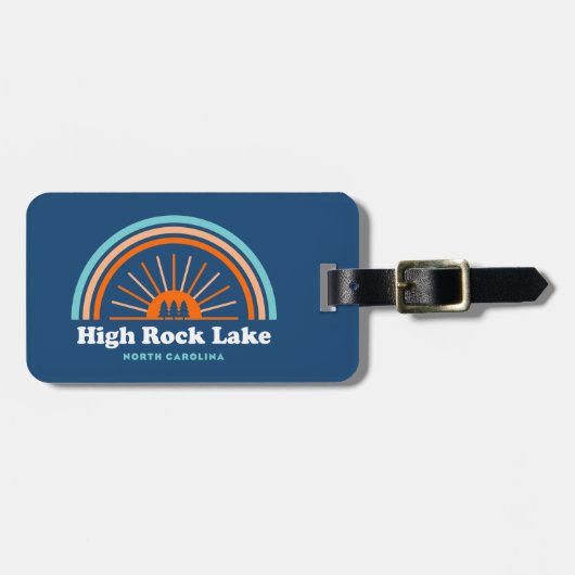 High Rock Lake North Carolina Rainbow Gepäckanhänger (Vorderseite horizontal)