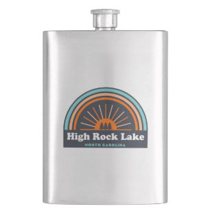 High Rock Lake North Carolina Regenbogen Flachmann