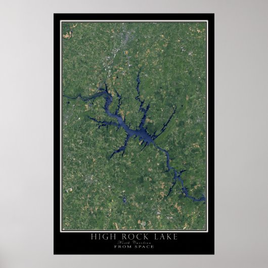 High Rock Lake North Carolina Satelliten Poster Ka (Vorne)