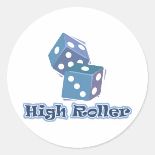 High Roller - Dice Games Runder Aufkleber