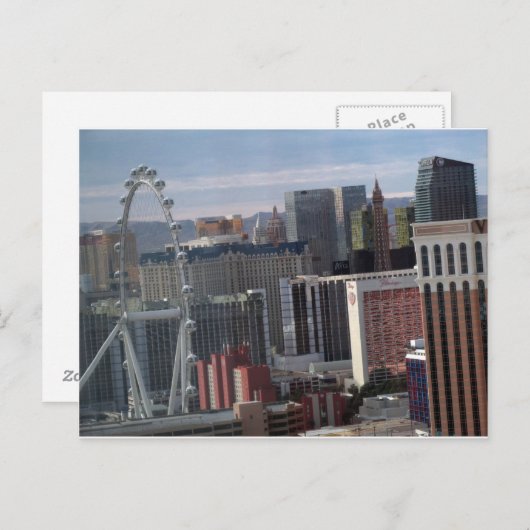High Roller & Las Vegas Center Strip Postkarte (Vorne/Hinten)