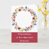 High School Abschluss Add Grad Foto Karte (Gelbe Blume)