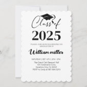 High School Abschluss Class of 2025,Minimal grad Einladung (Vorderseite)