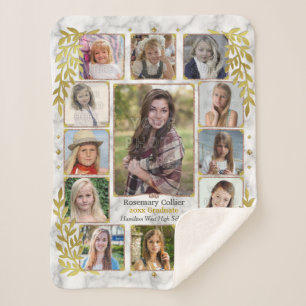 High School Abschluss Foto Collage Marmorgold Sherpadecke