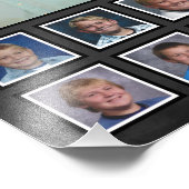 High School Abschluss FotoCollage K-12 Gold Fotodruck (Ecke)