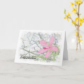 High School Abschluss Herzlichen Glückwunsch Pink Karte (Gelbe Blume)