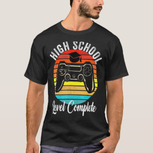 High School Abschluss Level Complete Video Games T-Shirt
