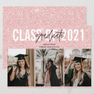 High School Abschluss Rosa Drei Foto