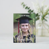 High School Abschluss Vielen Dank Postkarten (Stehend Vorderseite)