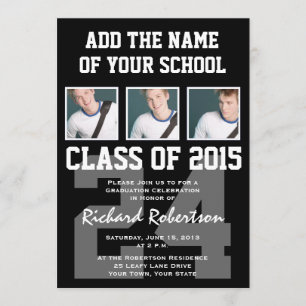 High School Athlete Abschluss Class 2015 Einladung