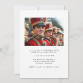 High School Band Moderne 2 Foto Graduation Party Einladung (Rückseite)