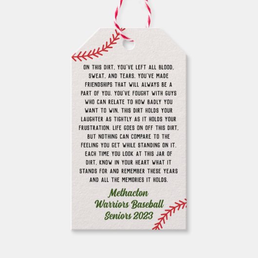 High School Baseball Senior Gift Memory Geschenkanhänger (Vorderseite)