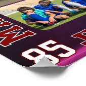High School Basketball Team Sports Photo Collage Poster (Ecke)