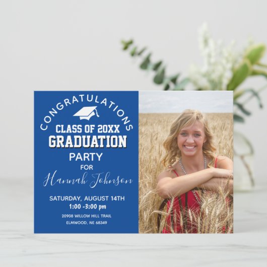 High School Class 2023 Graduation Ankündigung (Stehend Vorderseite)