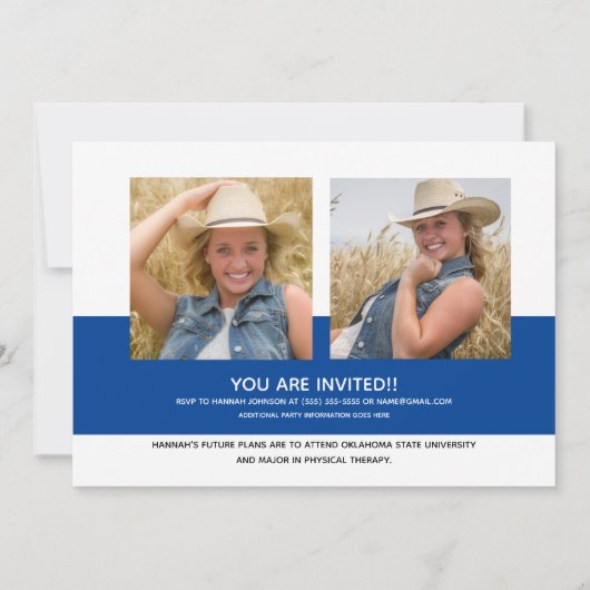 High School Class 2023 Graduation Ankündigung (Rückseite)