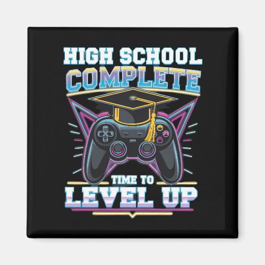 High School Complete Gamer Gaming Abschluss Magnet (Vorne)