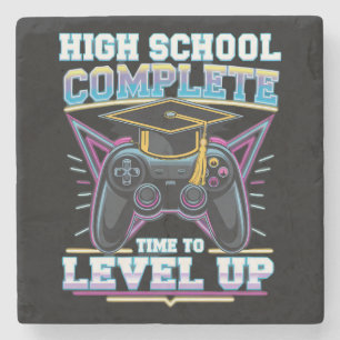 High School Complete Gamer Gaming Abschluss Steinuntersetzer