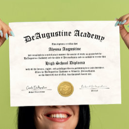 High School Diploma for Homeschool Poster
