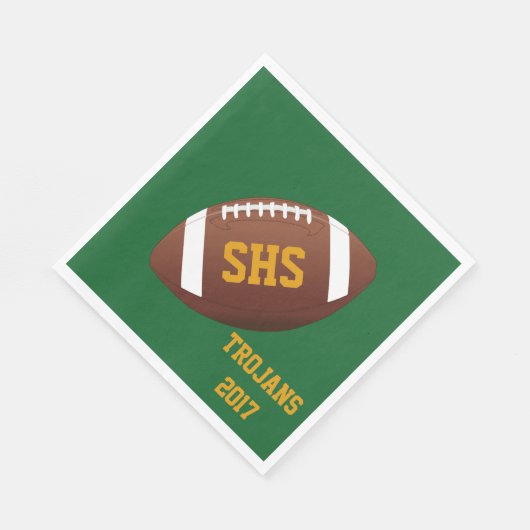 High School Football Team Homecoming Party Napkins Serviette (Ecke)