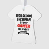 High School Freshman by Day Gamer by Night Ornament (Vorderseite)