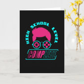 High School Funny Abschluss Gamer Karte (Gelbe Blume)