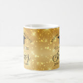 High School Girl Gold Sparkle Custom 2023 Kaffeetasse (Mittel)