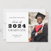 High School Graduate Classic Moderner Abschluss Ankündigung (Vorderseite)