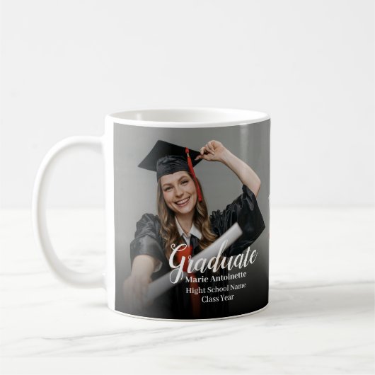 High School Graduate Modern Graduation Kaffeetasse (Links)