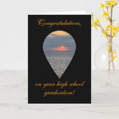High School Graduation, Folded Greeting Card Karte (Gelbe Blume)