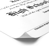  High School Graduation Graduate Diploma Poster (Ecke)