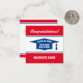 High School graduation party Class of 2023 custom Mitteilungskarte (Vorderseite/Rückseite Beispiel)