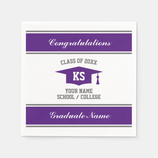 High School Graduation Party Class of 2025 custom Serviette (Vorderseite)