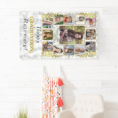 High School Graduation Party Foto Collage Marmor Banner (Insitu)