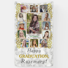 High School Graduation Party Foto Collage Marmor Banner