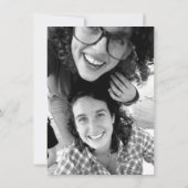 High School Graduation Party Foto Gelb Grau Einladung (Rückseite)