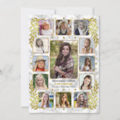 High School Graduation Party Marble Foto Collage Einladung (Vorderseite)