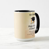 High School Graduation Personalized Sunburst Tasse (VorderseiteRechts)