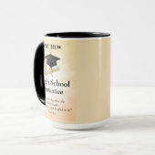 High School Graduation Personalized Sunburst Tasse (Vorderseite Links)