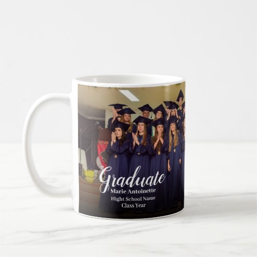 High School Group Class Photo Graduation Kaffeetasse (Links)