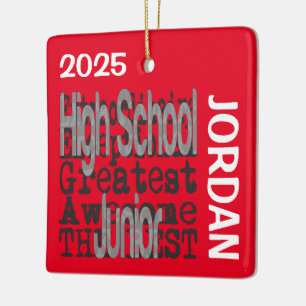 High School Junior Extraordinaire BENUTZERDEFINIER Keramikornament