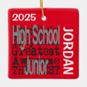 High School Junior Extraordinaire CUSTOM Keramikornament (Vorderseite)