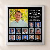 High School K-12 Foto Collage Custom Colors Poster