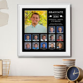 High School K-12 Foto Collage Custom Colors Poster