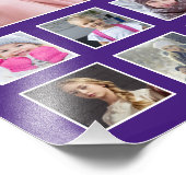 High School K-12 Foto Collage Lila und Gold (Ecke)