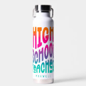 High School Lehrer Colorful Ombre Trinkflasche (Vorne)