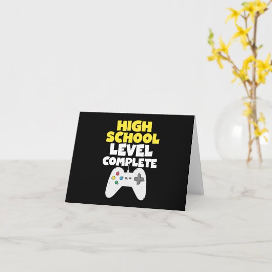 High School Level Complete Graduation Karte (Gelbe Blume)