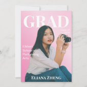 High School Magazine Style Graduation Announcement Einladung (Vorderseite)