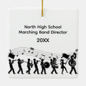 High-School-Marchingband-Dirigent Keramikornament (Rückseite)