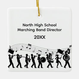 High-School-Marchingband-Dirigent Keramikornament